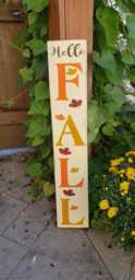 Fall Distressed Wood Sign Rustic Entryway Large Porch Farmhouse Decor Wall Hanging Autumn Decoration - thumbnail 1