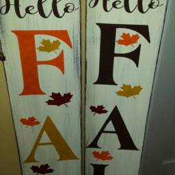 Fall Distressed Wood Sign Rustic Entryway Large Porch Farmhouse Decor Wall Hanging Autumn Decoration - thumbnail 3
