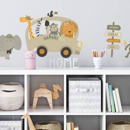 Safari Bus Wall Sticker, Jungle Stickers, Room Decor, Animal Decor - thumbnail 2
