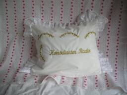 Pillow With Lace & Name Flowers Or - thumbnail 1