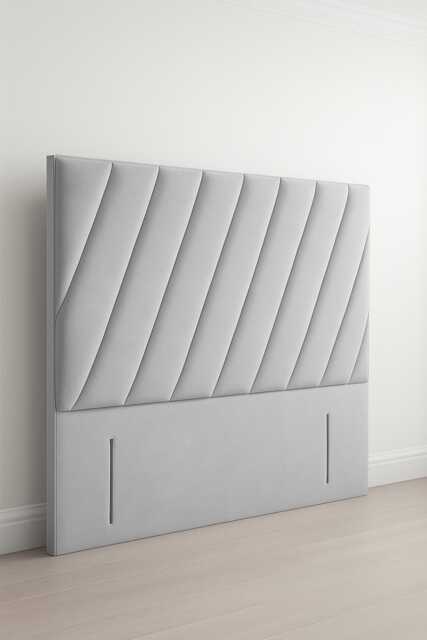 Plush Velvet Floor Standing Headboard - York Design, UK Sizes - image 1