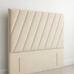 Plush Velvet Floor Standing Headboard - York Design, UK Sizes - thumbnail 3