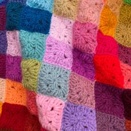 Rainbow Baby Gift Multi-Coloured Rainbow Crochet Baby Pram Travel Blanket - thumbnail 3
