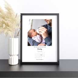 First Fathers Day Gift, Daddy Print, Personalised Photo Frame For Daddy, The You Became My Picture Print - thumbnail 1
