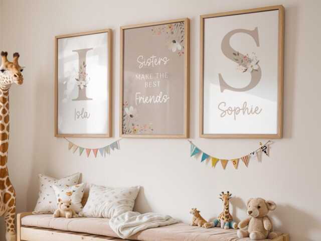 Sisters Print, Make The Best Friends, Girls Bedroom Prints, Girls Prints, Sister Pink Decor, Rainbow, Sisters, Girls Decor - image 1