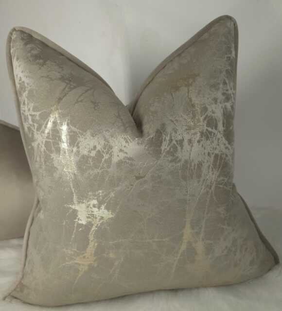 Luxury Piped Lava Stone Cushion Cover Gold Marble Design For New Home Designer Handmade Pillow/(Only Cover - image 1