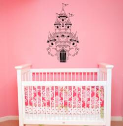 Fairy Tale Castle Wall Decal Vinyl Sticker Murals Childrens Nursery Room Interior Door Home Decor - 3Fcl2 - thumbnail 1