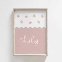 Girls Room Prints, Set Of 6, Gallery Wall Personalised Art, Neutral Bedroom, Nursery Decor - thumbnail 2