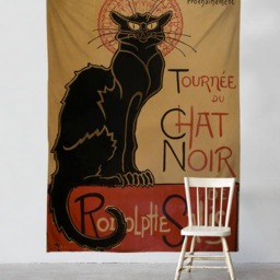 French Cat- Wall Tapestry - Tapestry Hangings Wanderlust Bohemian Home Decor Dorm T#94 - thumbnail 2
