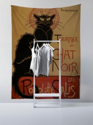 French Cat- Wall Tapestry - Tapestry Hangings Wanderlust Bohemian Home Decor Dorm T#94 - thumbnail 1