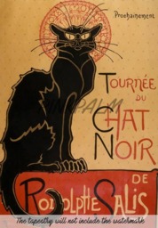 French Cat- Wall Tapestry - Tapestry Hangings Wanderlust Bohemian Home Decor Dorm T#94 - thumbnail 3