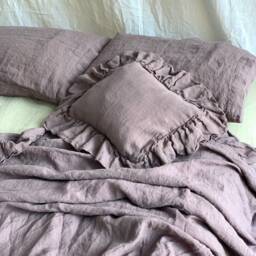 Ruffled Pillowcases - Set Of Two Pillow Shams Shabby Chic Bedding - thumbnail 3