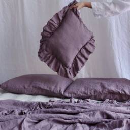 Ruffled Pillowcases - Set Of Two Pillow Shams Shabby Chic Bedding - thumbnail 4