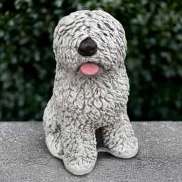 Concrete English Dog Sculpture Outdoor Statue Stone Pet Ornament Cement Animal Decoration Dog Lover Gift Handmade Art Yard - thumbnail 1