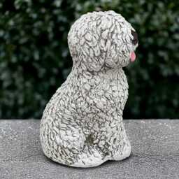Concrete English Dog Sculpture Outdoor Statue Stone Pet Ornament Cement Animal Decoration Dog Lover Gift Handmade Art Yard - thumbnail 3