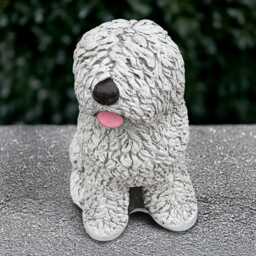 Concrete English Dog Sculpture Outdoor Statue Stone Pet Ornament Cement Animal Decoration Dog Lover Gift Handmade Art Yard - thumbnail 2