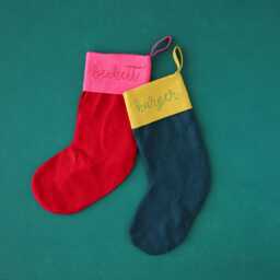 Personalized Linen Christmas Stocking - Only 20 Available, Limited Time Deal Ends Sunday - thumbnail 1