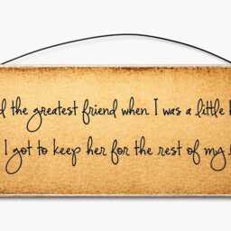 "Rustic Friendship Wood Sign - Best Friend Gift, Sister Gift For Mom Farmhouse Wall Decor Meaningful Quote Plaque 16""x6" - thumbnail 3
