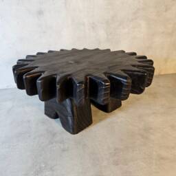 Rustic Coffee Table & Live Edge Table, Low Dining Furniture, Minimalist Table - thumbnail 3