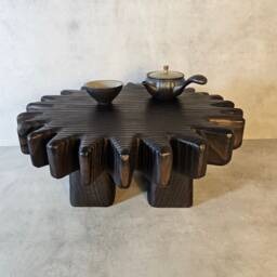 Rustic Coffee Table & Live Edge Table, Low Dining Furniture, Minimalist Table - thumbnail 4