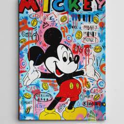Graffiti Mouse Canvas Art Wall Print Picture Banksy Style Framed Home Decor -D619 - thumbnail 2