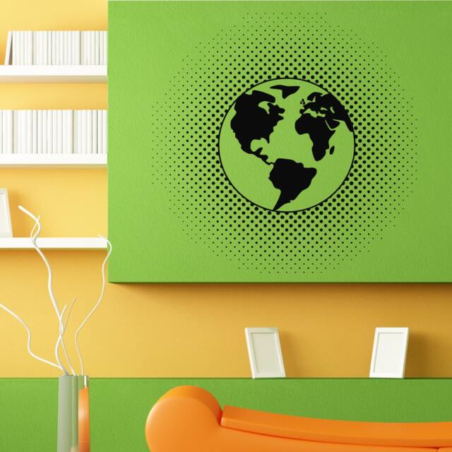 Earth Globe Office Room Design Wall Sticker Vinyl Decal Home Art Decor Housewares Free Shipping L130 - image 1