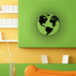 Earth Globe Office Room Design Wall Sticker Vinyl Decal Home Art Decor Housewares Free Shipping L130 - thumbnail 1