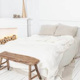 Linen Duvet Cover 100% Linen White Softened Stonewashed Bedding With Button Or Zipper Closure Valentines Day Gift - thumbnail 3