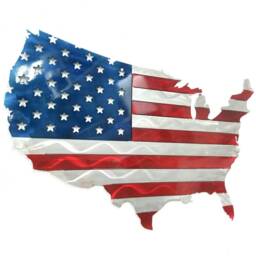 American Flag Of The United States, Us Metal Wall Art, Patriot, Patriotic Decor, Veterans Tribute, Made in America, Handmade - thumbnail 3
