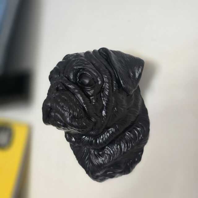 Pug Wall Mount - Animal Home Decor 3D Printed - image 1