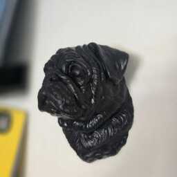 Pug Wall Mount - Animal Home Decor 3D Printed - thumbnail 1