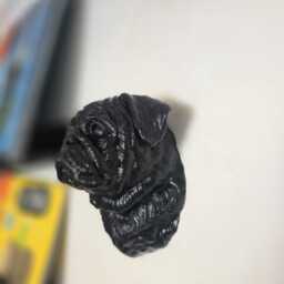 Pug Wall Mount - Animal Home Decor 3D Printed - thumbnail 3