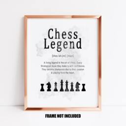 Chess Legend Definition Card Or Art Print, Gift For Chess Player, Home Decor, Wall Art, Teacher - thumbnail 1