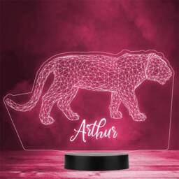 3D Style Tiger Geometric Personalised Gift Colour Changing Led Lamp Night Light - thumbnail 1
