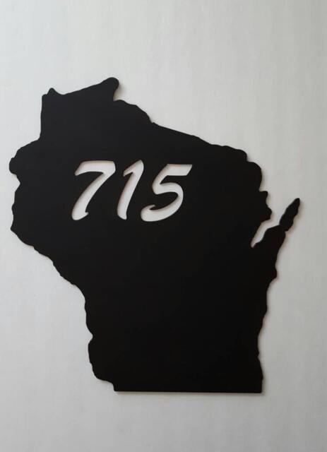 Metal Wall Art. 715. Wisconsin Area Code. Home Decor. Wisconsin. Cutout - image 1
