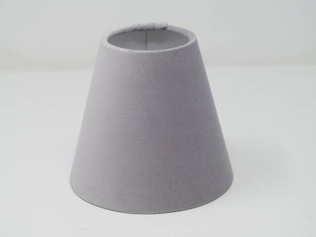 Light Grey Velvet Small Candle Clip Wall Tapered Lampshade Shade - image 1
