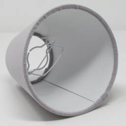 Light Grey Velvet Small Candle Clip Wall Tapered Lampshade Shade - thumbnail 2