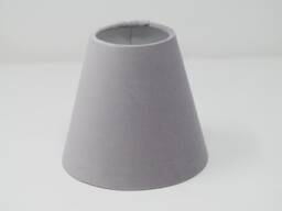 Light Grey Velvet Small Candle Clip Wall Tapered Lampshade Shade