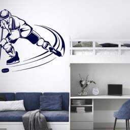 Hockey Player Wall Decal Sports Vinyl Decor 4400 - thumbnail 3