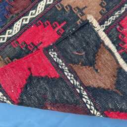 Set Of 5 Kilim Mats, Afghan Flatweave Door Small Tribal Rugs, Mini Handwoven Wool Placemats, Boho Entryway Coaster - thumbnail 4