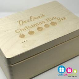 Personalised Wooden Christmas Eve Box - Large Treat With Santa Key - thumbnail 2