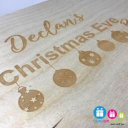 Personalised Wooden Christmas Eve Box - Large Treat With Santa Key - thumbnail 1