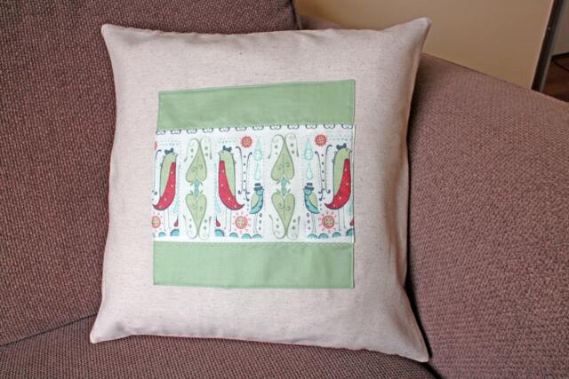 Green Red Bird Design Throw Pillow Cushion Cover 18x18 Inch 45cm - image 1