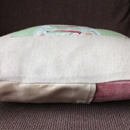 Green Red Bird Design Throw Pillow Cushion Cover 18x18 Inch 45cm - thumbnail 3