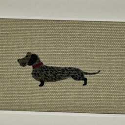 Brown Dachshund Dog Fabric Picture, Textile Wall Art, Sophie Allport Design - thumbnail 3