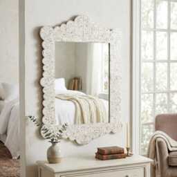 Handmade Mother Of Pearl Bedroom Mirror, Coastal Decor, Wedding Gift - thumbnail 4