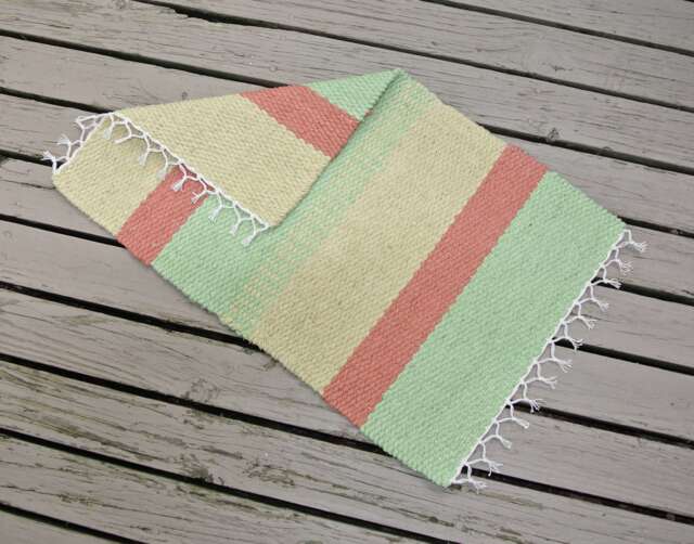 "Hand Woven Rug - 18"" X 29" - image 1