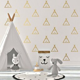 Tee Pee Wall Decals Nursery Decor, 30 Pack - 4x4 In - thumbnail 2