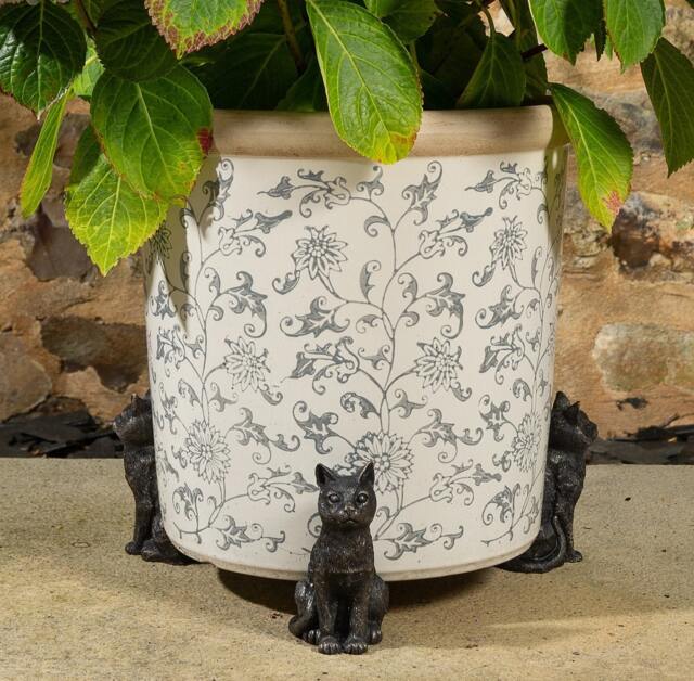 Bronze Cat Potty Feet Antique Garden Decor, Plant Pot Stand - Set Of 3 - image 1
