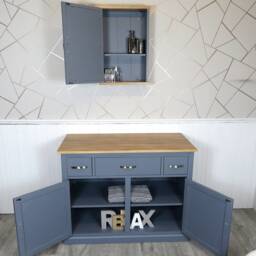 Bathroom Furniture - Grey -1000mm Vanity Cabinet Storage Sideboard 1161G - thumbnail 3